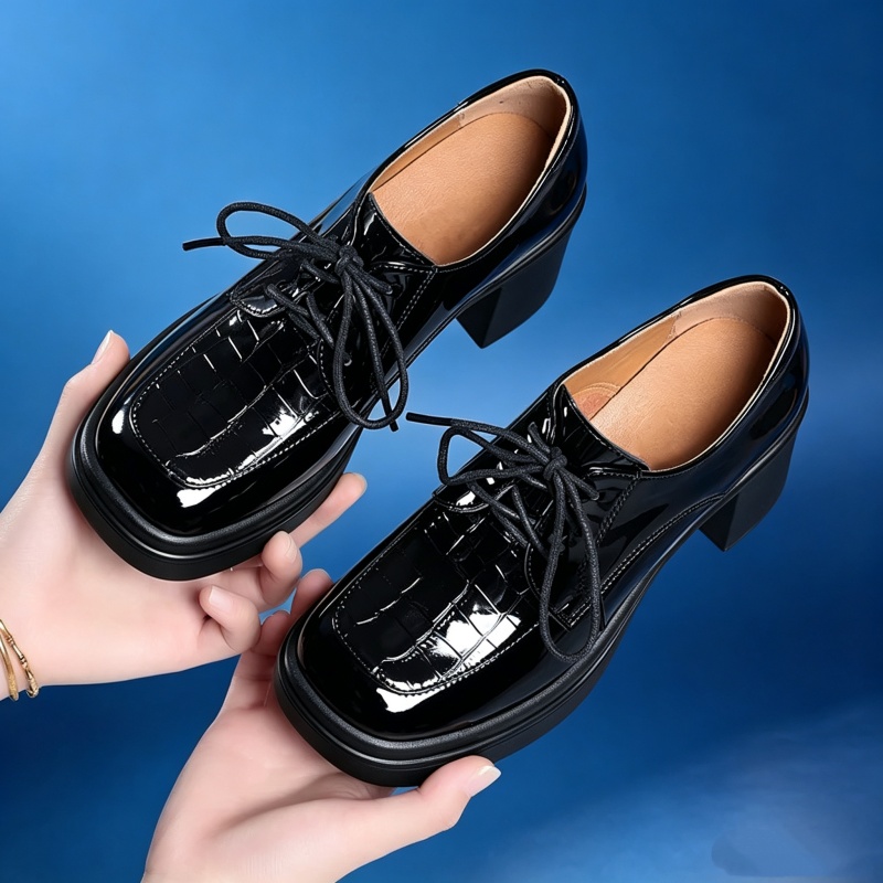 Patent Leather Oxford - أحذية أكسفورد نسائية أنيقة ومريحة بكعب