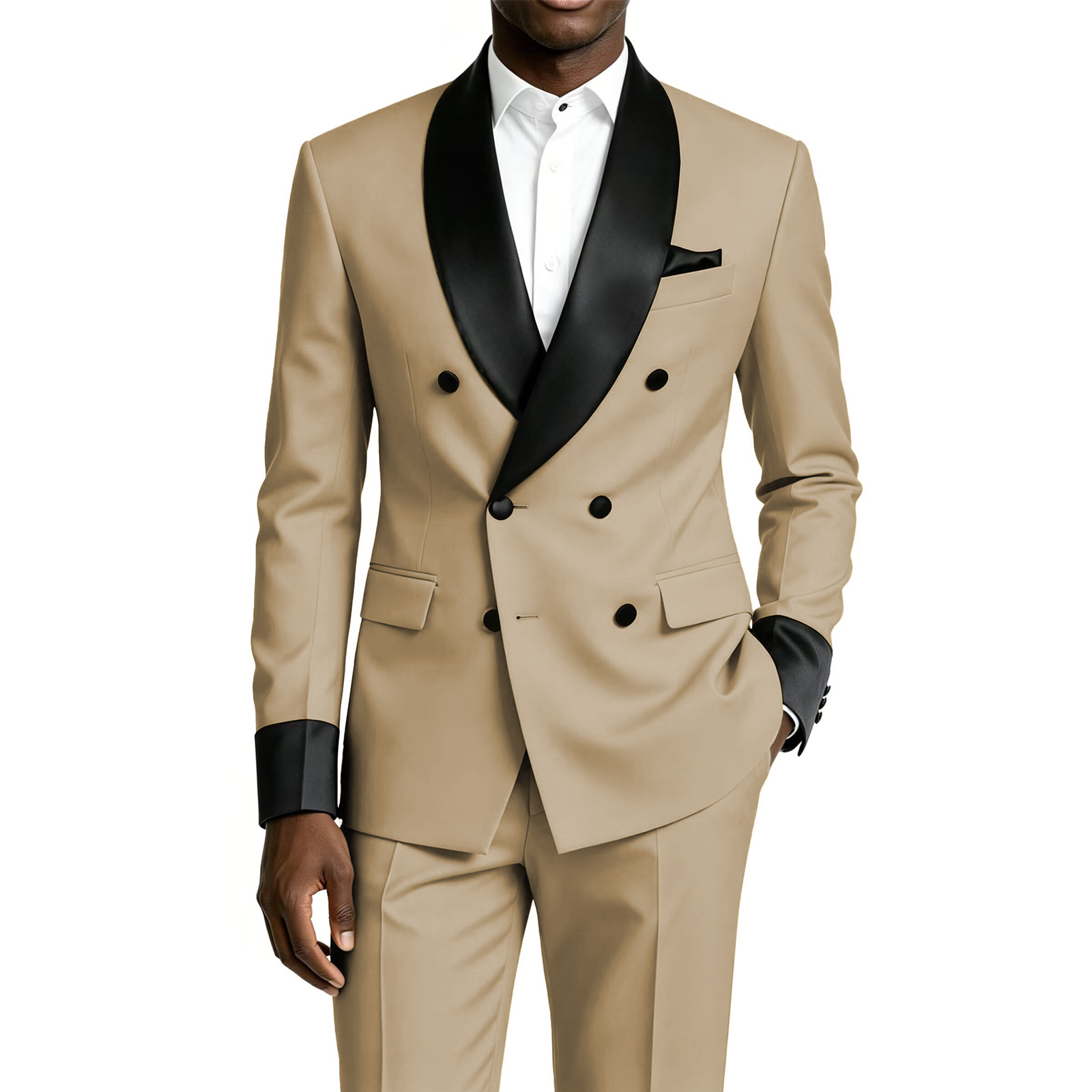 Men Formal Wear For Dinner - بدلة توكسيدو رجالية من قطعتين، بدلة