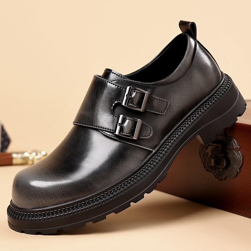 Men Formal Wear Brown - الرجعية البني الرجال الجلود عارضة أحذية