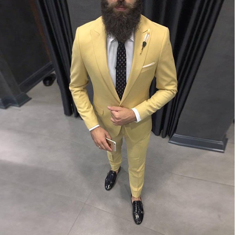 Men Formal Wear For Dinner - أحدث بدلات رجالية صفراء لعام 2025