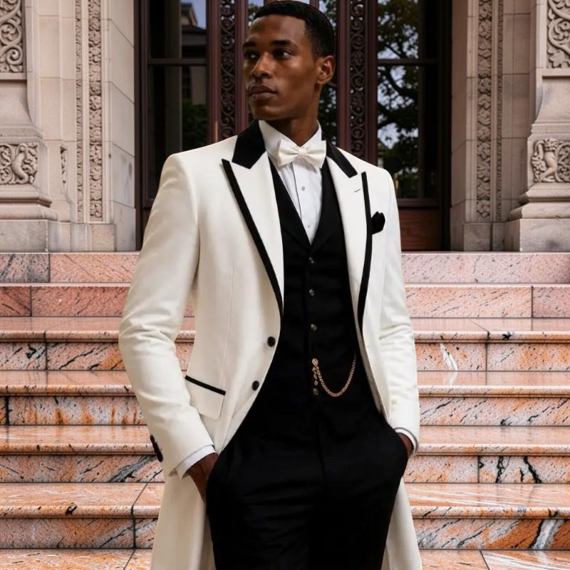 Men'S Formal Wear In Wedding - 3 قطع بدلات زفاف رجالية بقصة