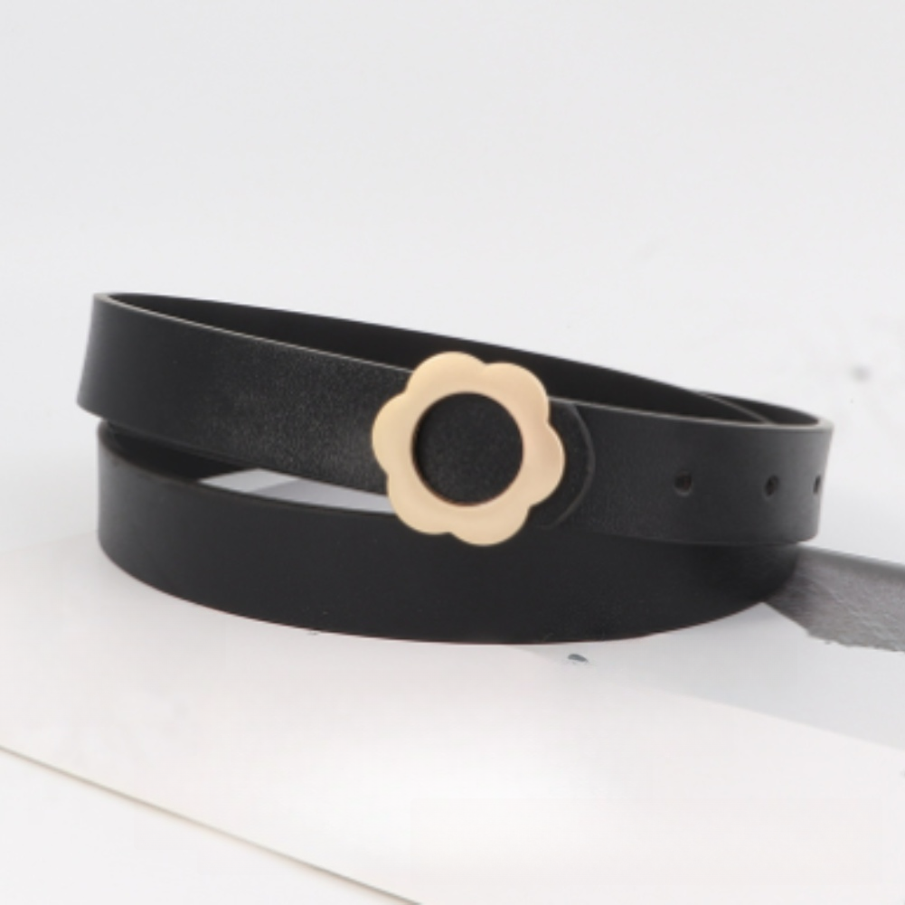 Formal Belt Leather Thin - حزام جلد PU رفيع للنساء مع