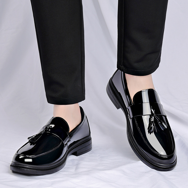 Patent Leather Oxford - أحذية رجالية رسمية أنيقة بتصميم بيني