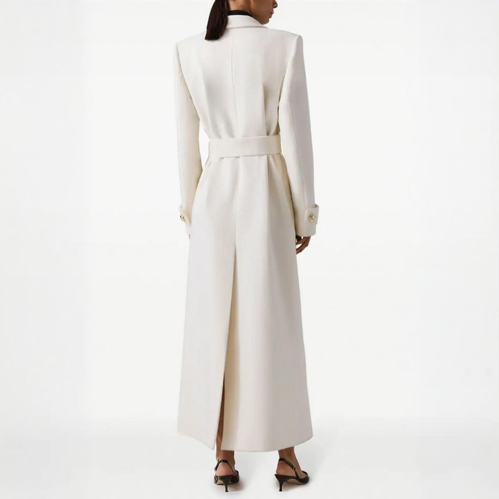 Double Breasted Blazer - معطف صوفي Allingentle للنساء سترة طويلة