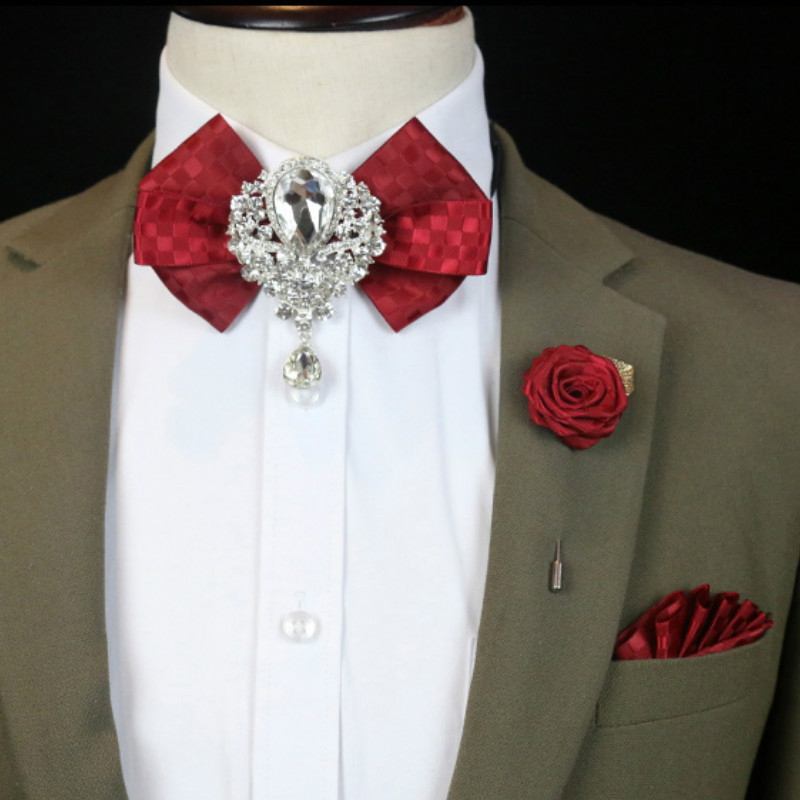 Men'S Formal Wear Bow Ties - الرجال الزفاف حجر الراين ربطة القوس