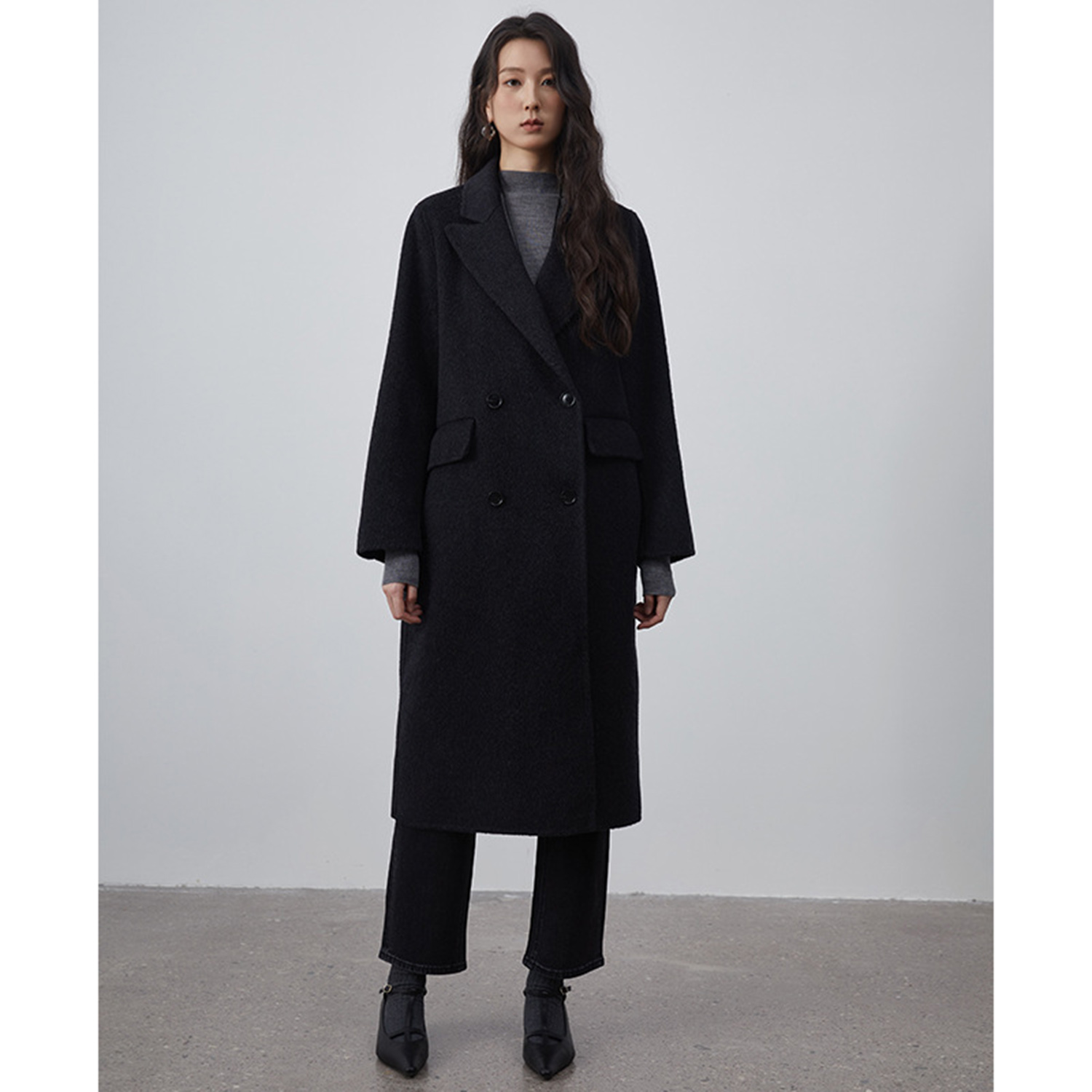 Double Breasted Blazer - بدلة نسائية من Allingentle، سترة طويلة