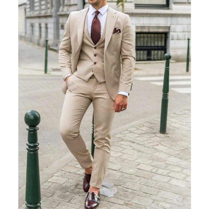 Men Formal Wear For Dinner - بدلة رجالية بياقة مميزة، قصة ضيقة،
