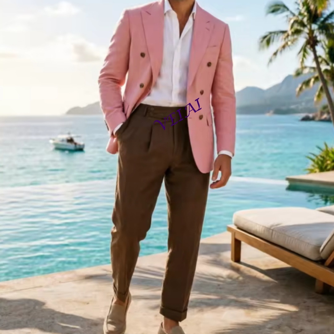 Men'S Holiday Formal Wear - بدلة رجالية مخصصة من قطعتين بلون