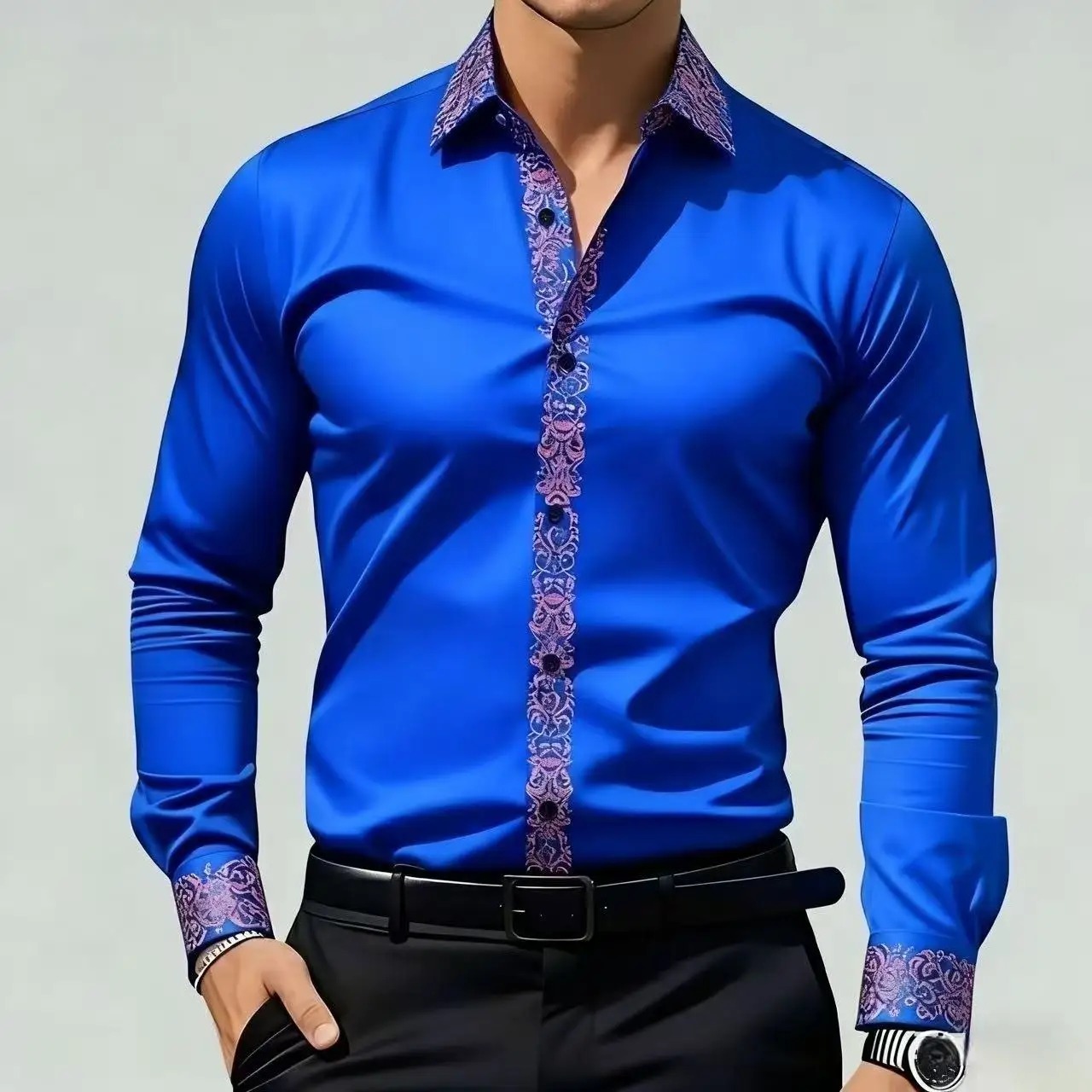 قميص رجالي مطبوع بنمط عرقي، قم - مراجعة Men'S Formal Ethnic Wear وسعره