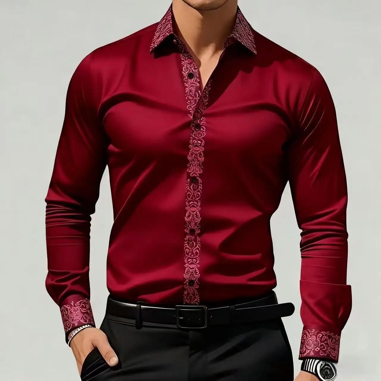 قميص رجالي مطبوع بنمط عرقي، قم - مراجعة Men'S Formal Ethnic Wear وسعره