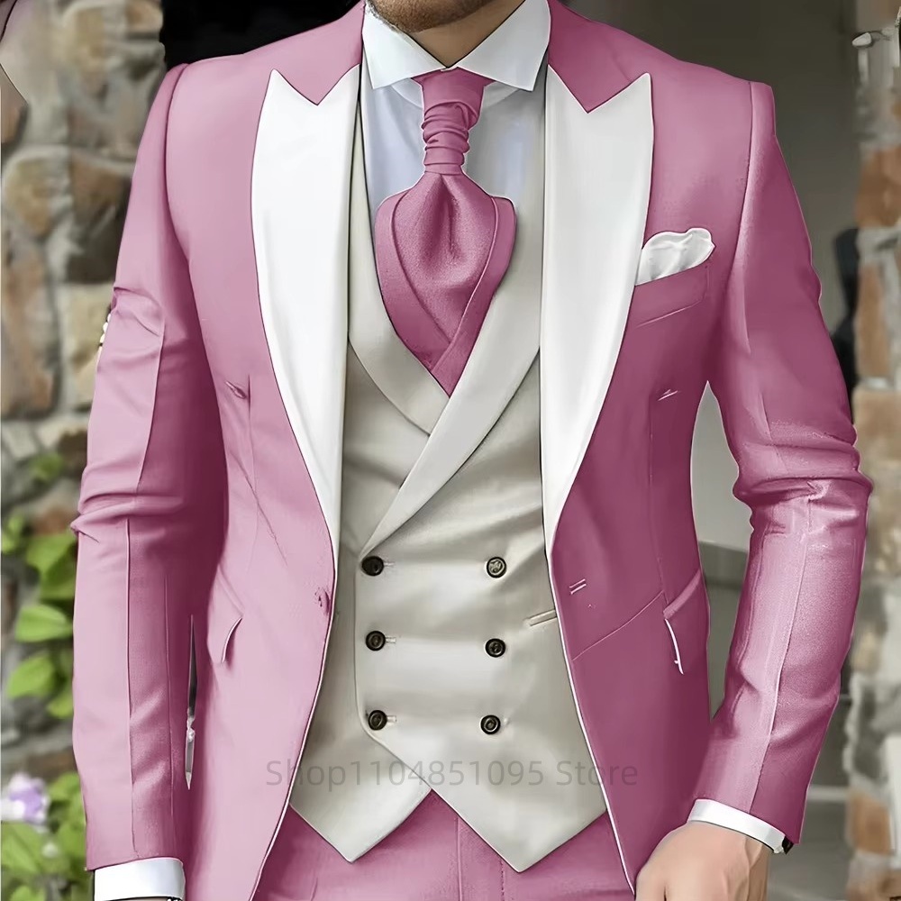 بدلات رجالية أنيقة بياقة مدببة - مراجعة Men Formal Wear For Dinner وسعره