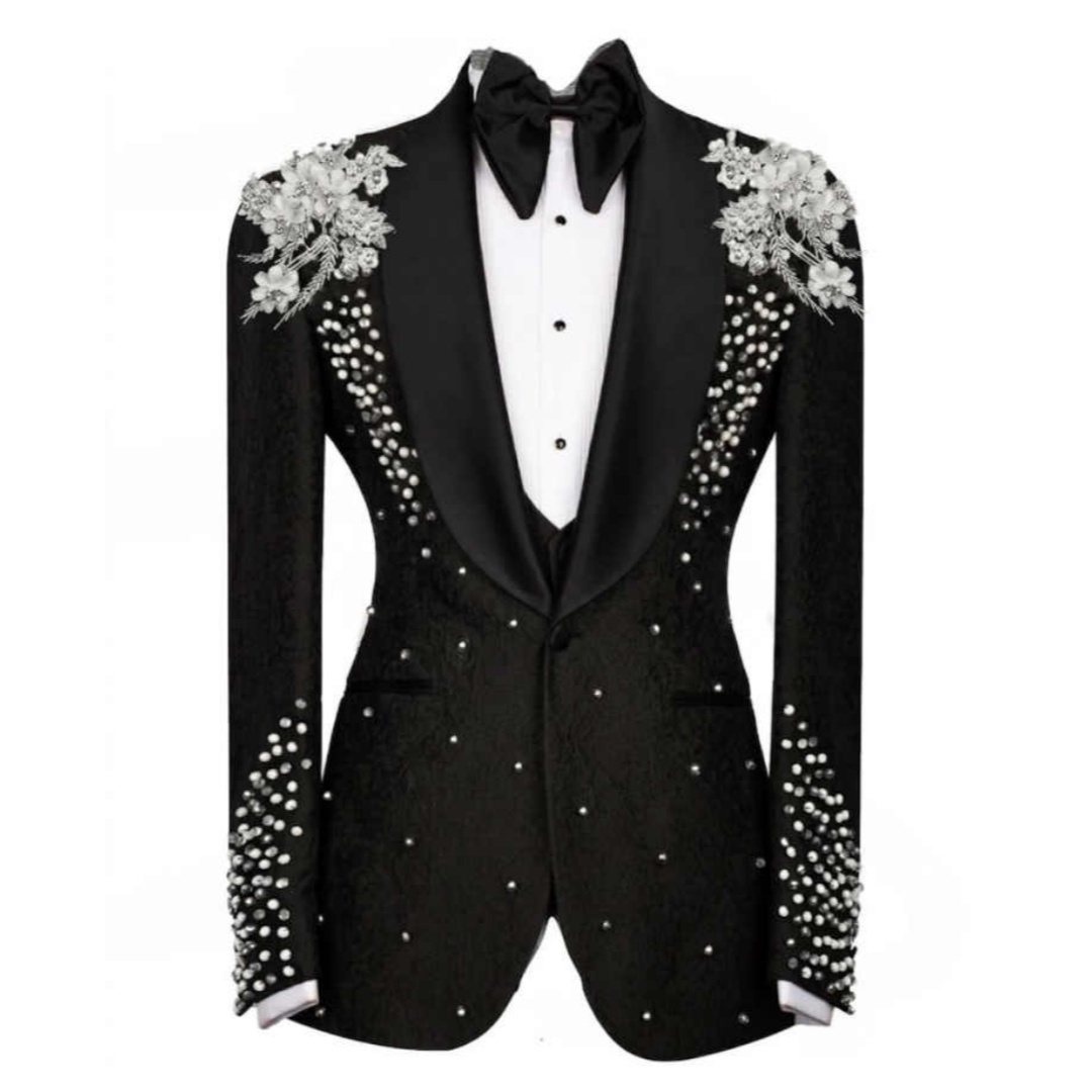 بدلة رجالية مرصعة بالكريستال ا - مراجعة Men Formal Wear For Dinner وسعره