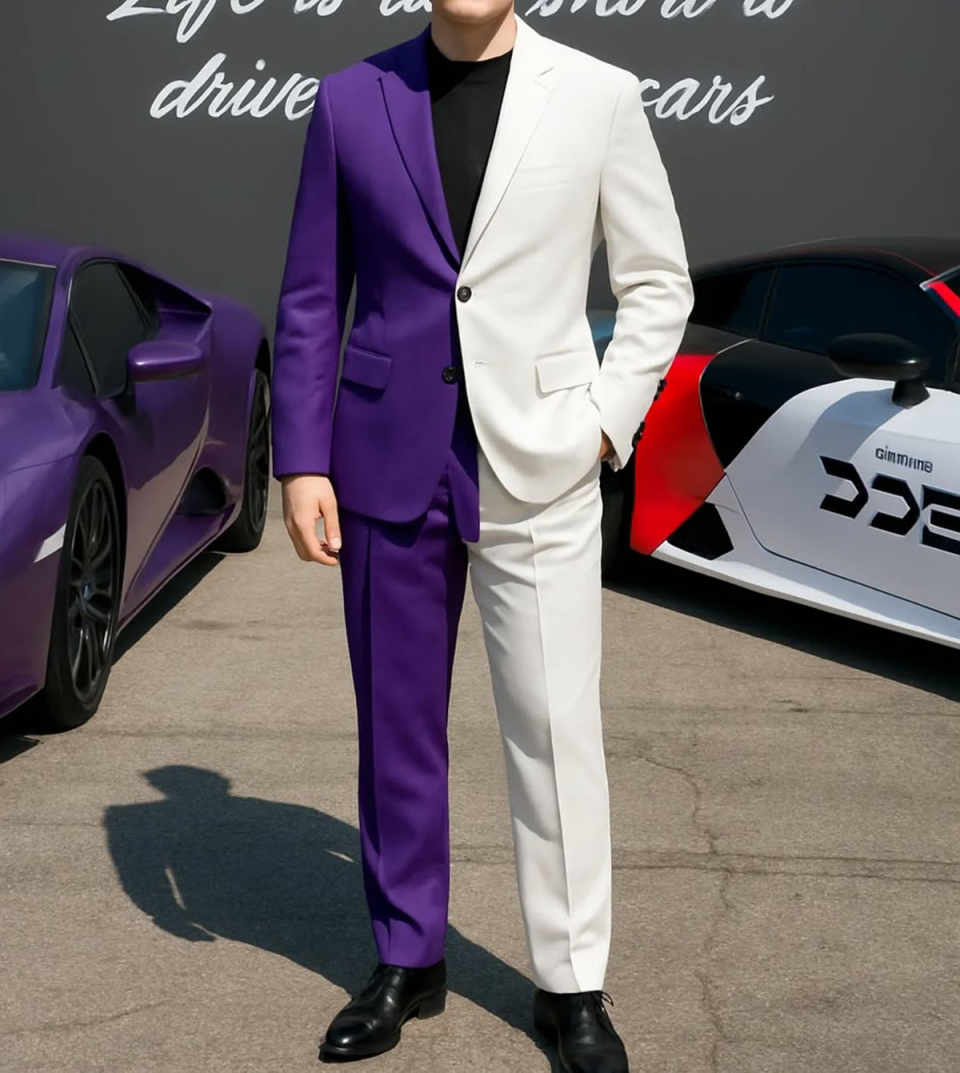 رجل الأعمال الرسمي البدلات الر - مراجعة Men Formal Wear Purple وسعره