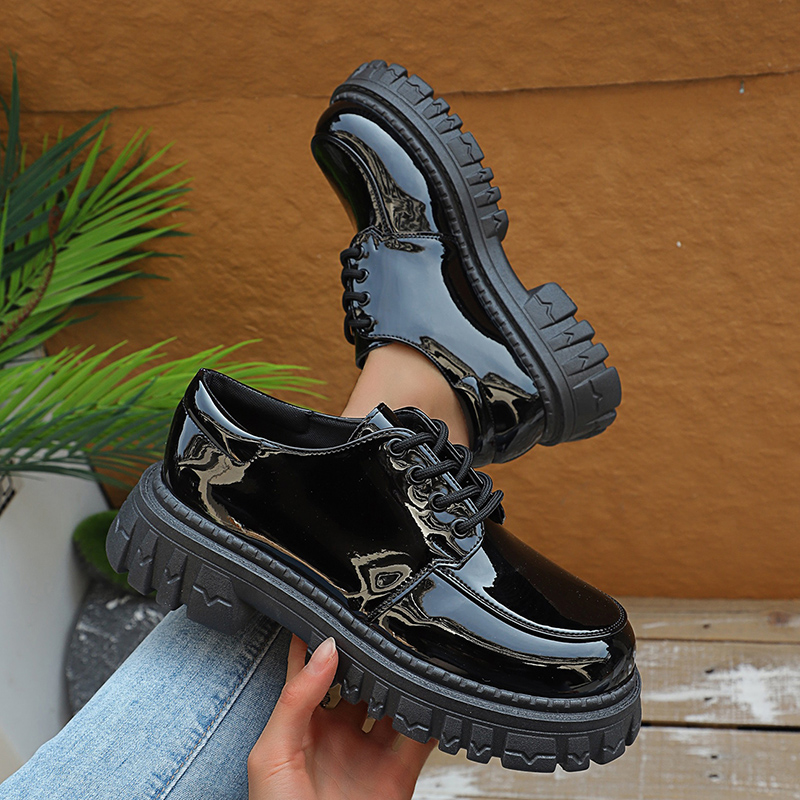 منصة مكتنزة أكسفورد أحذية للنس - مراجعة Patent Leather Oxford وسعره