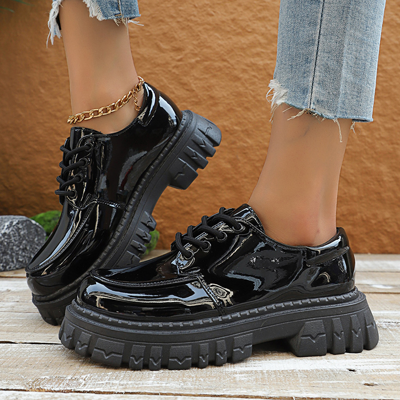 منصة مكتنزة أكسفورد أحذية للنس - مراجعة Patent Leather Oxford وسعره