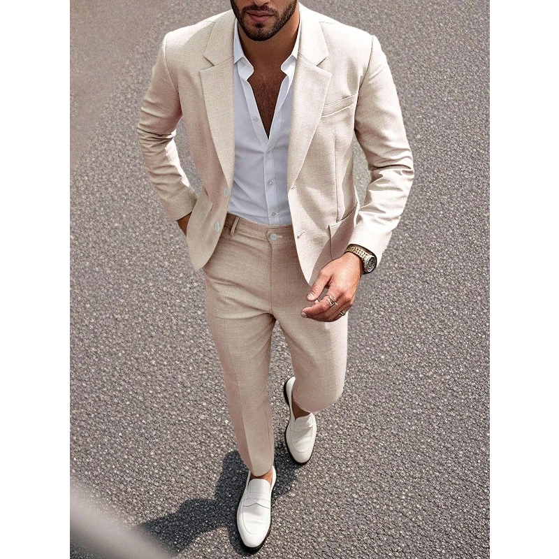 طقم بدلة وبنطلون رجالي بلون مو - مراجعة Men Formal Wear For Dinner وسعره