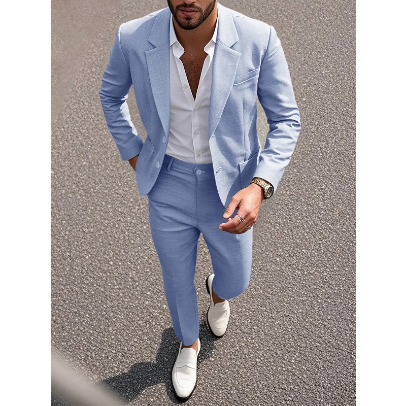 طقم بدلة وبنطلون رجالي بلون مو - مراجعة Men Formal Wear For Dinner وسعره