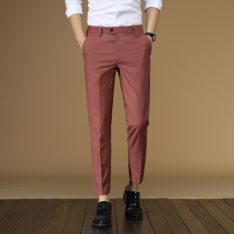 الصيف دعوى السراويل الرجال أحم - مراجعة Men Formal Wear Office وسعره