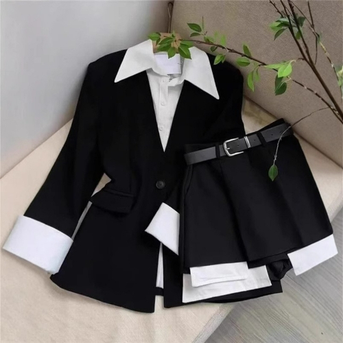 طقم تنورة نسائي من قطعتين، ستر - مراجعة Double Breasted Blazer وسعره