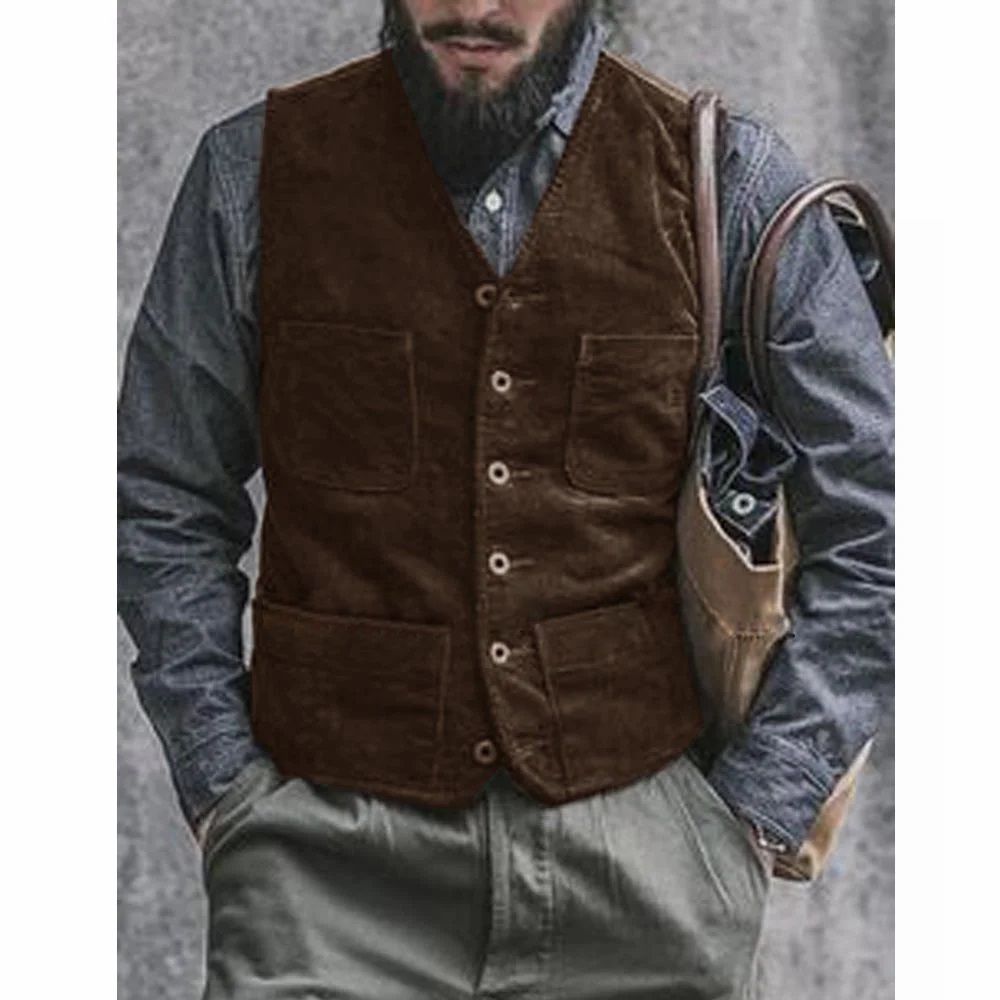 صدرية رجالية من قماش الكوردروي - مراجعة Men'S Gothic Formal Wear وسعره