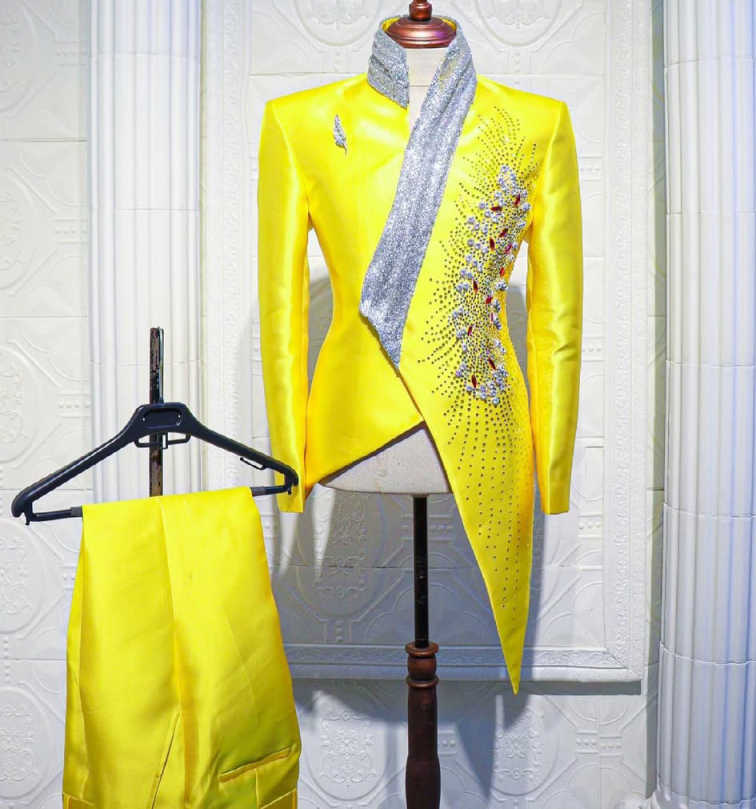 أزياء الزفاف الأصفر البدلات ال - مراجعة Formal Wear For Men Yellow وسعره