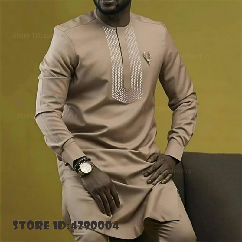 زي أفريقي تقليدي للرجال، بدلة  - مراجعة Men'S Formal Ethnic Wear وسعره