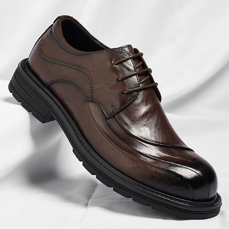 أحذية رسمية من الجلد الطبيعي ا - مراجعة Men Formal Wear Brown وسعره