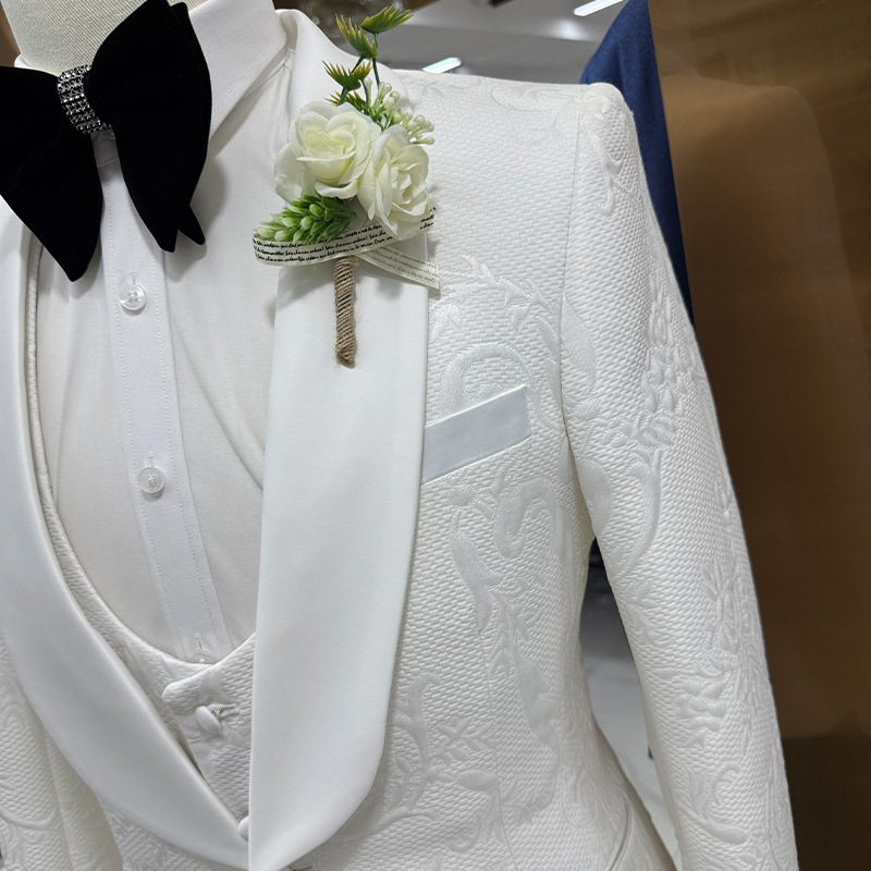 بدلة زفاف رجالية بيضاء من 3 قط - مراجعة Men'S Formal Wear In Wedding وسعره