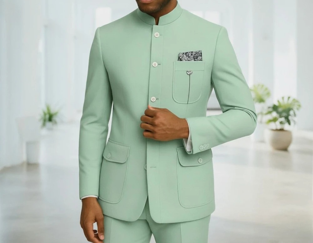 بدلة سفاري رجالية فاخرة باللون - مراجعة Men Formal Wear Office وسعره