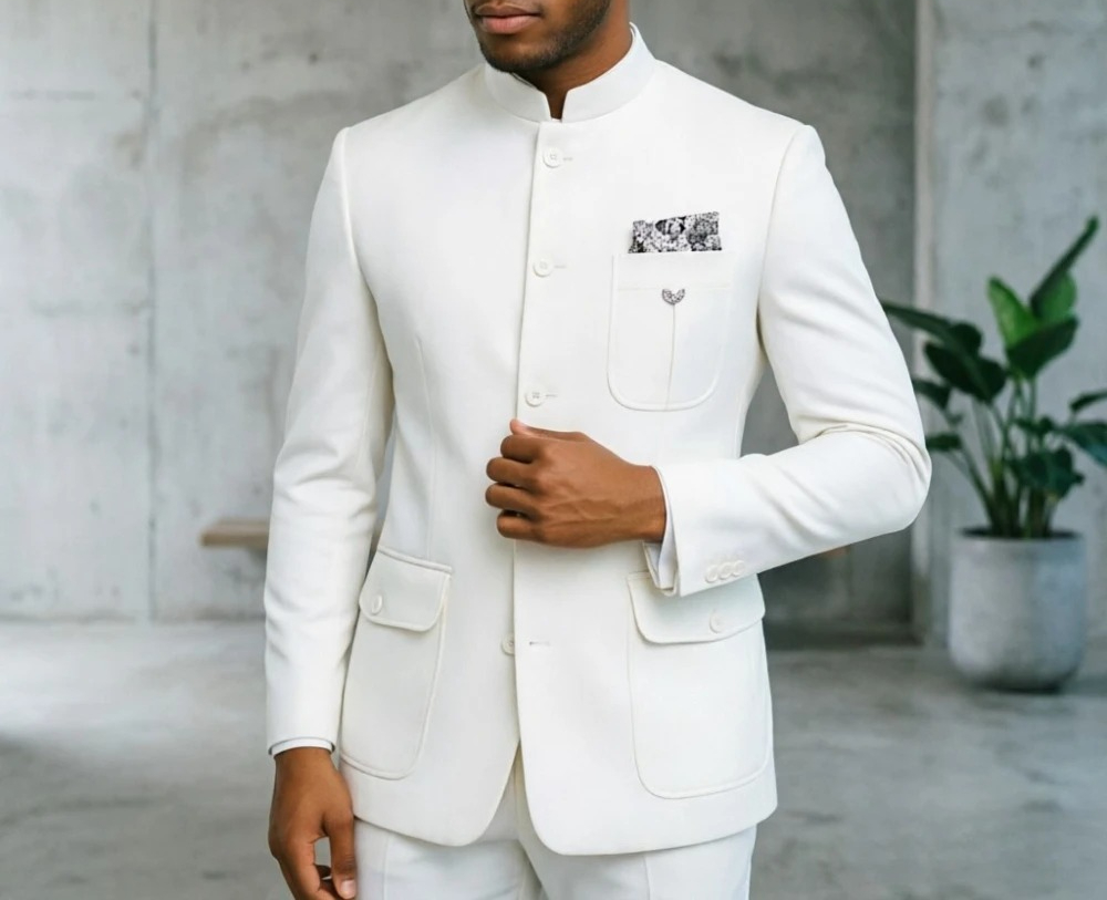 بدلة سفاري رجالية فاخرة باللون - مراجعة Men Formal Wear Office وسعره