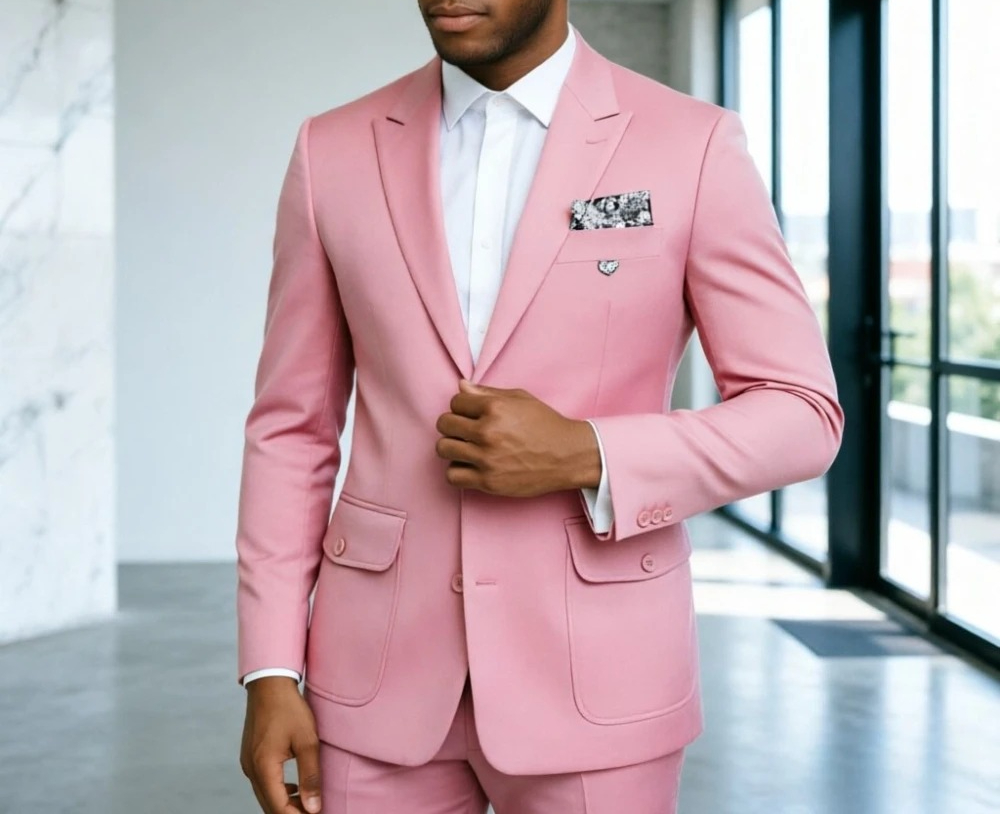 بدلة سفاري رجالية فاخرة باللون - مراجعة Men Formal Wear Office وسعره