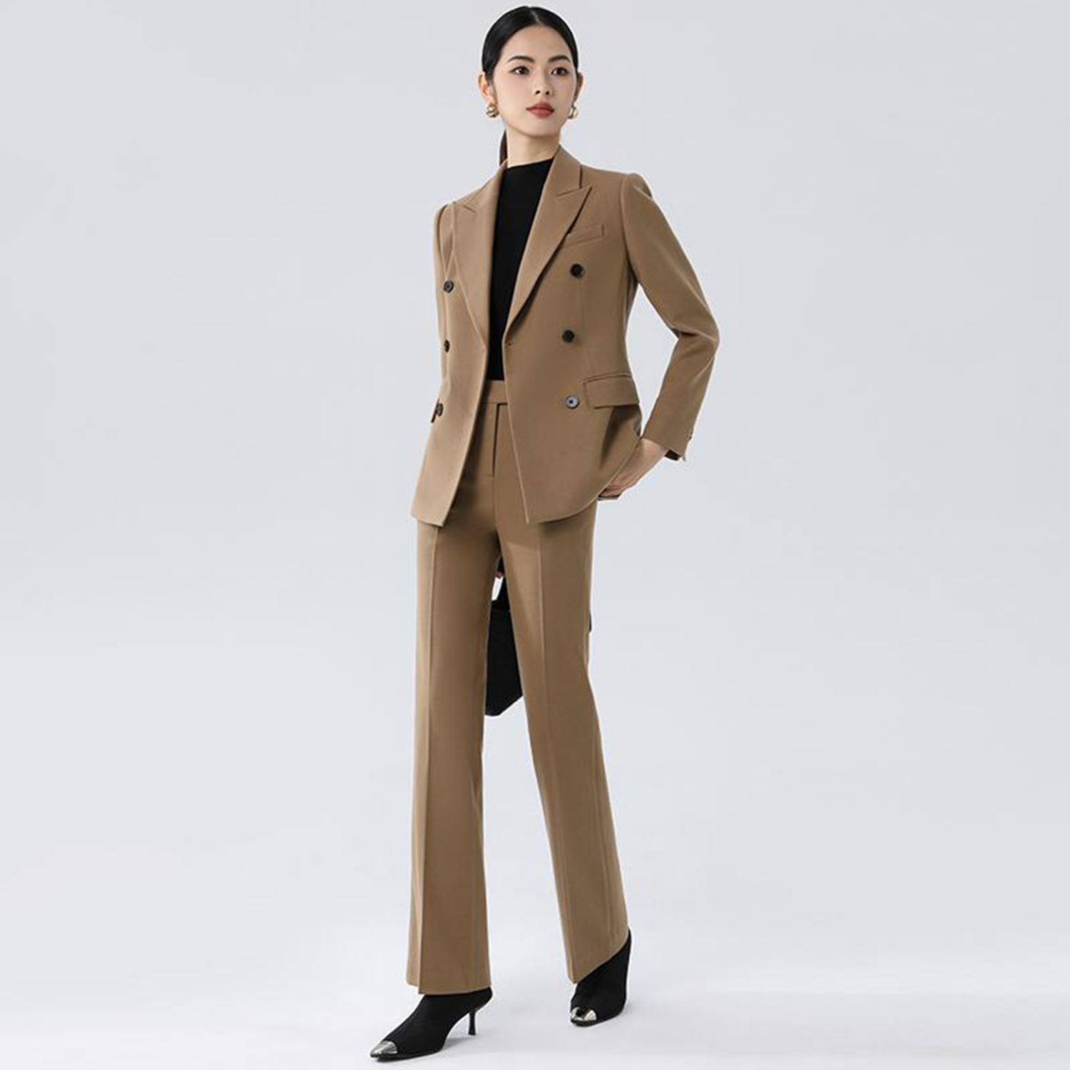 بدلة نسائية أرجوانية من Alling - مراجعة Double Breasted Blazer وسعره