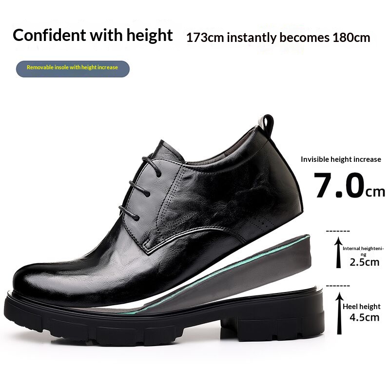 الرجال 7 سنتيمتر مصعد الأعمال  - مراجعة Formal Men Daily Wear Slippers وسعره