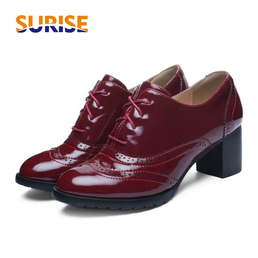 جلد براءة اختراع كعب عالي الكع - مراجعة Patent Leather Oxford وسعره