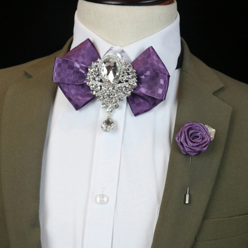 الرجال الزفاف حجر الراين ربطة  - مراجعة Men'S Formal Wear Bow Ties وسعره