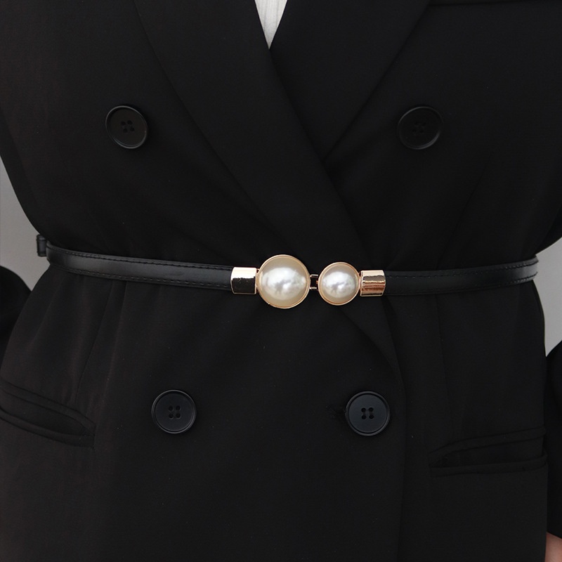 أنيقة خمر اللؤلؤ الخصر سلسلة ر - مراجعة Formal Belt Leather Thin وسعره