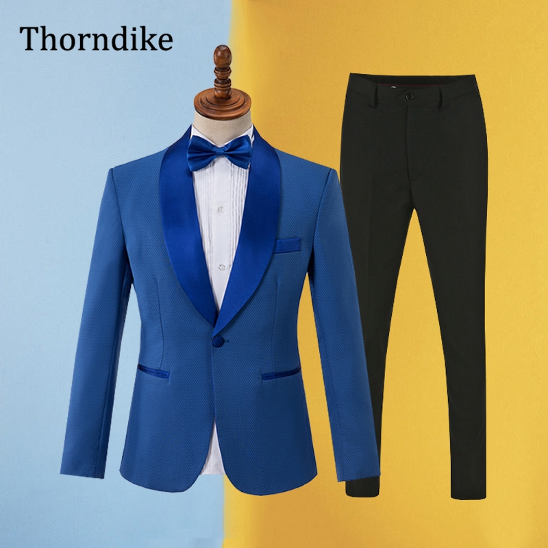 Gwenhwyfar بدلة زرقاء للرجال 2 - مراجعة Men Formal Wear Office وسعره