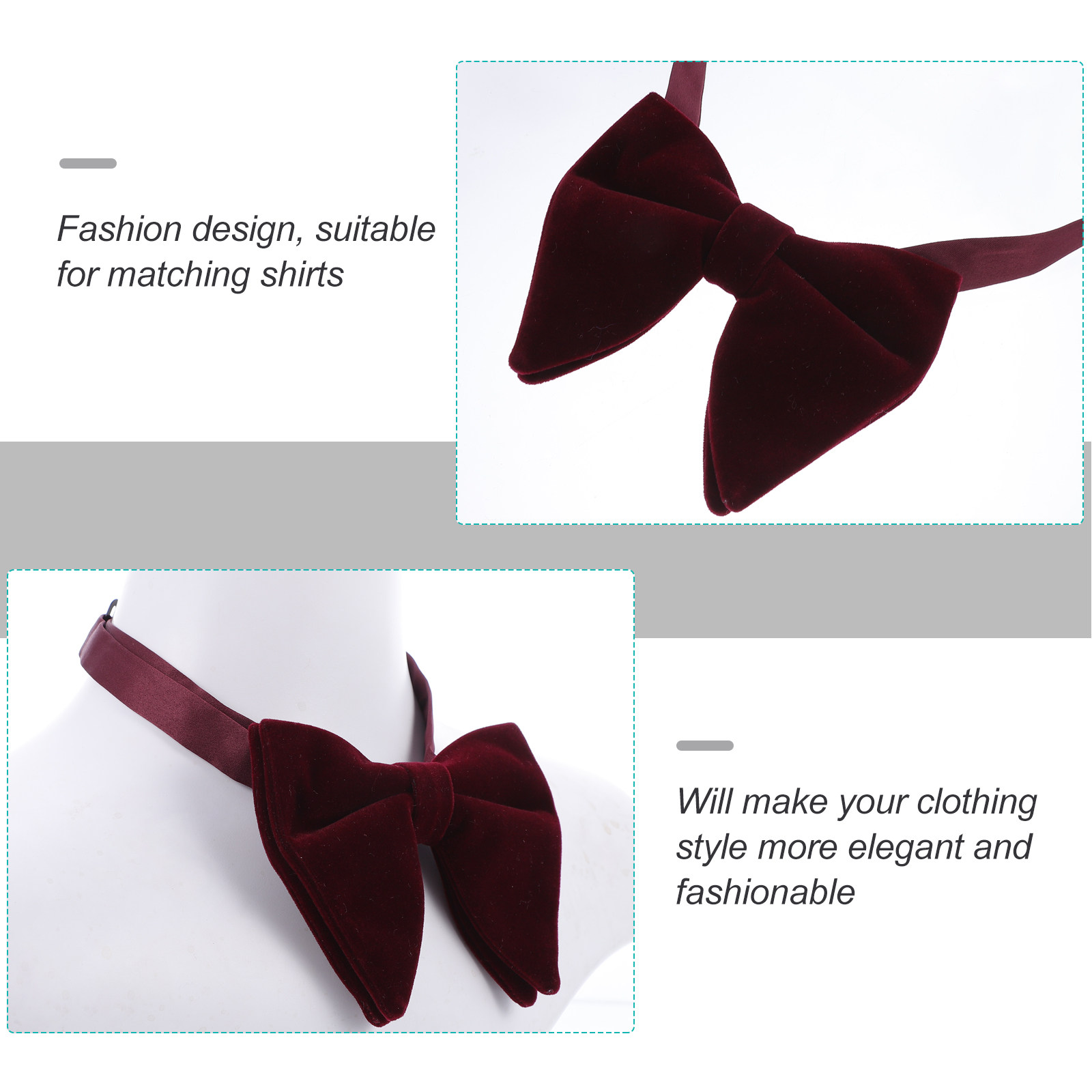 ربطة عنق أنيقة مزدوجة الطبقات  - مراجعة Men'S Formal Wear Bow Ties وسعره