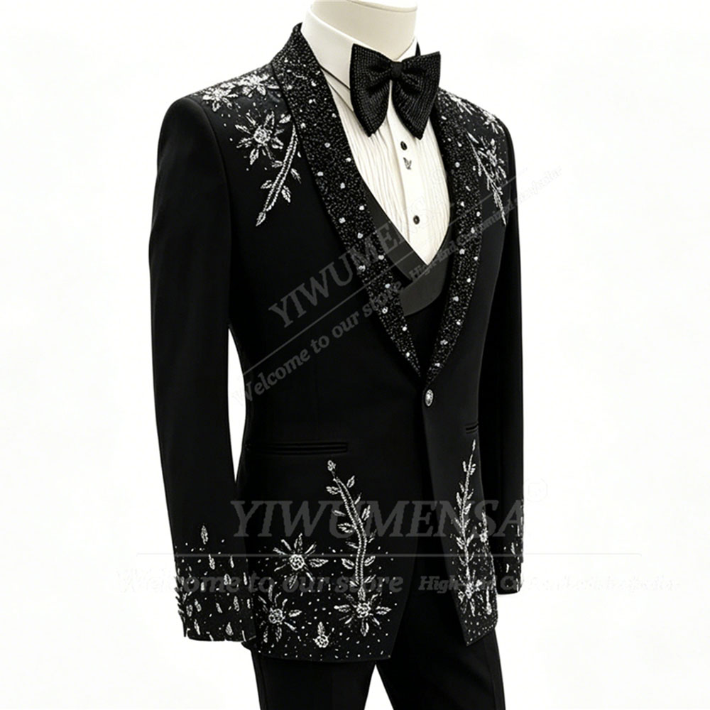 بدلة رجالية رسمية مزينة بالكري - مراجعة Men Formal Wear For Dinner وسعره