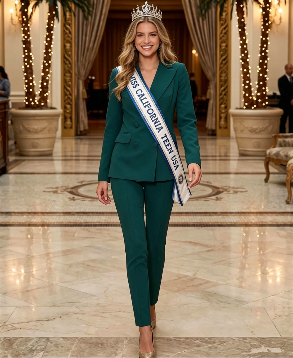 طقم بدلة نسائية كلاسيكي باللون - مراجعة Double Breasted Blazer وسعره
