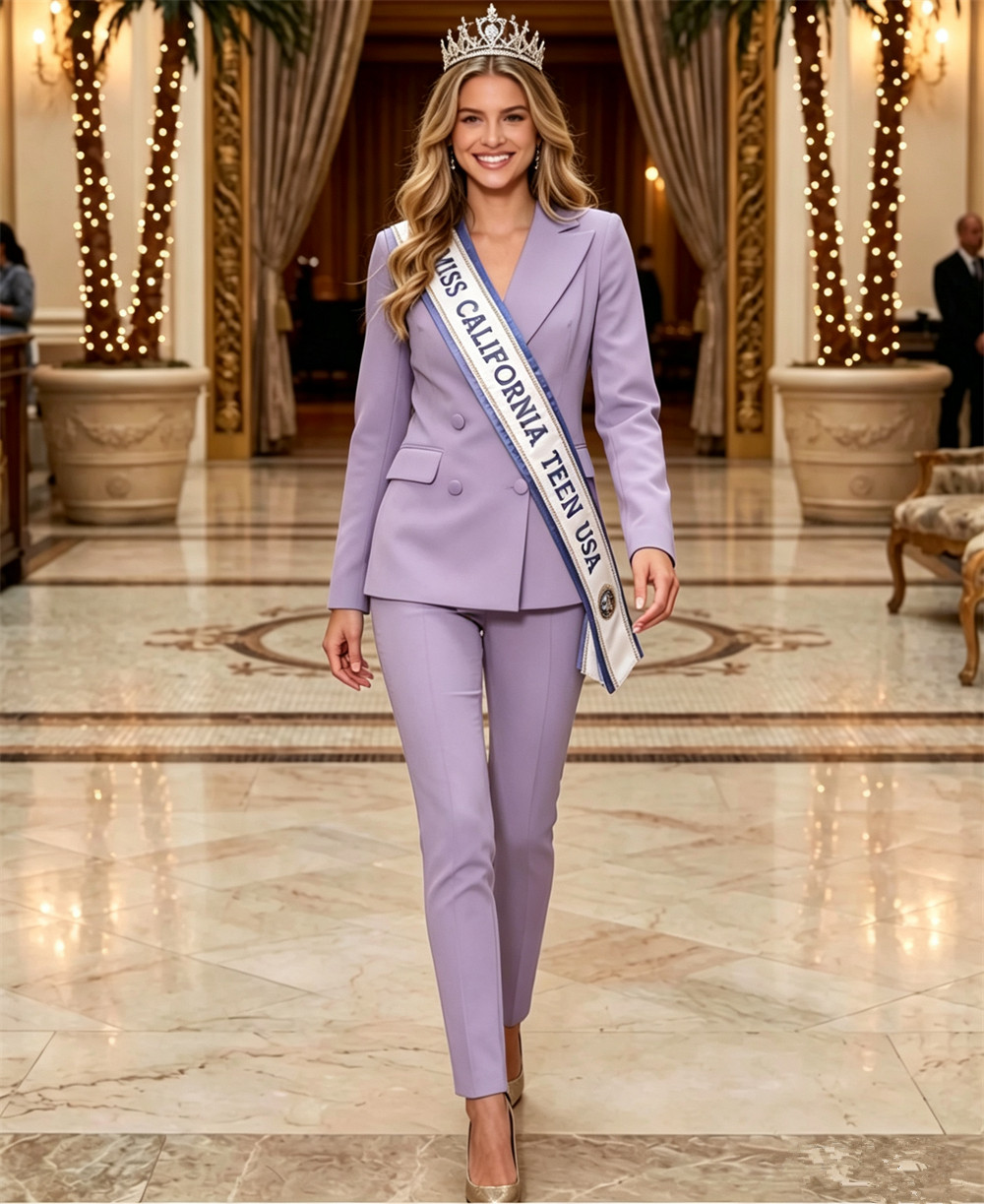 طقم بدلة نسائية كلاسيكي باللون - مراجعة Double Breasted Blazer وسعره