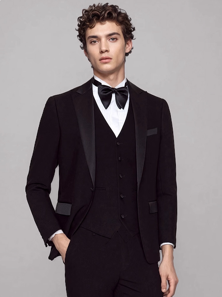 طقم بدلات رجالي فاخر أسود ملاب - مراجعة Men Formal Wear For Dinner وسعره