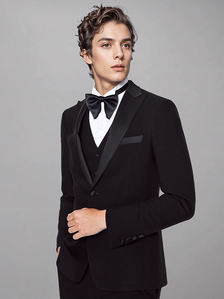 طقم بدلات رجالي فاخر أسود ملاب - مراجعة Men Formal Wear For Dinner وسعره