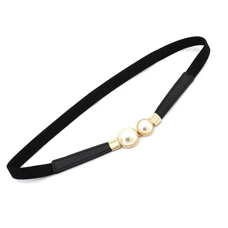 حزام نسائي إبداعي مزدوج اللؤلؤ - مراجعة Formal Belt Leather Thin وسعره